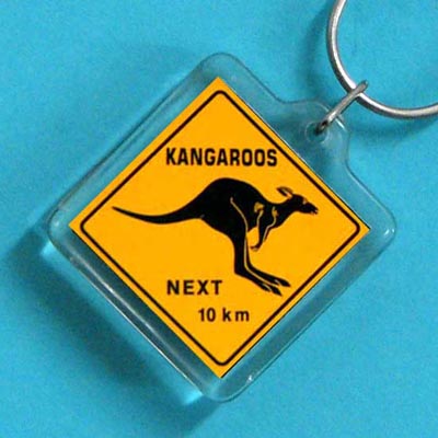 Keyring Roadsign Kangaroo